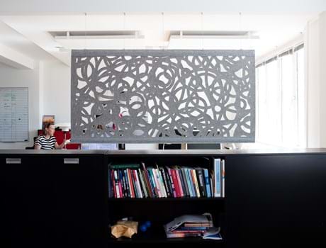 CoverSingle rumafskærmning i filt ophængt med wire (3)