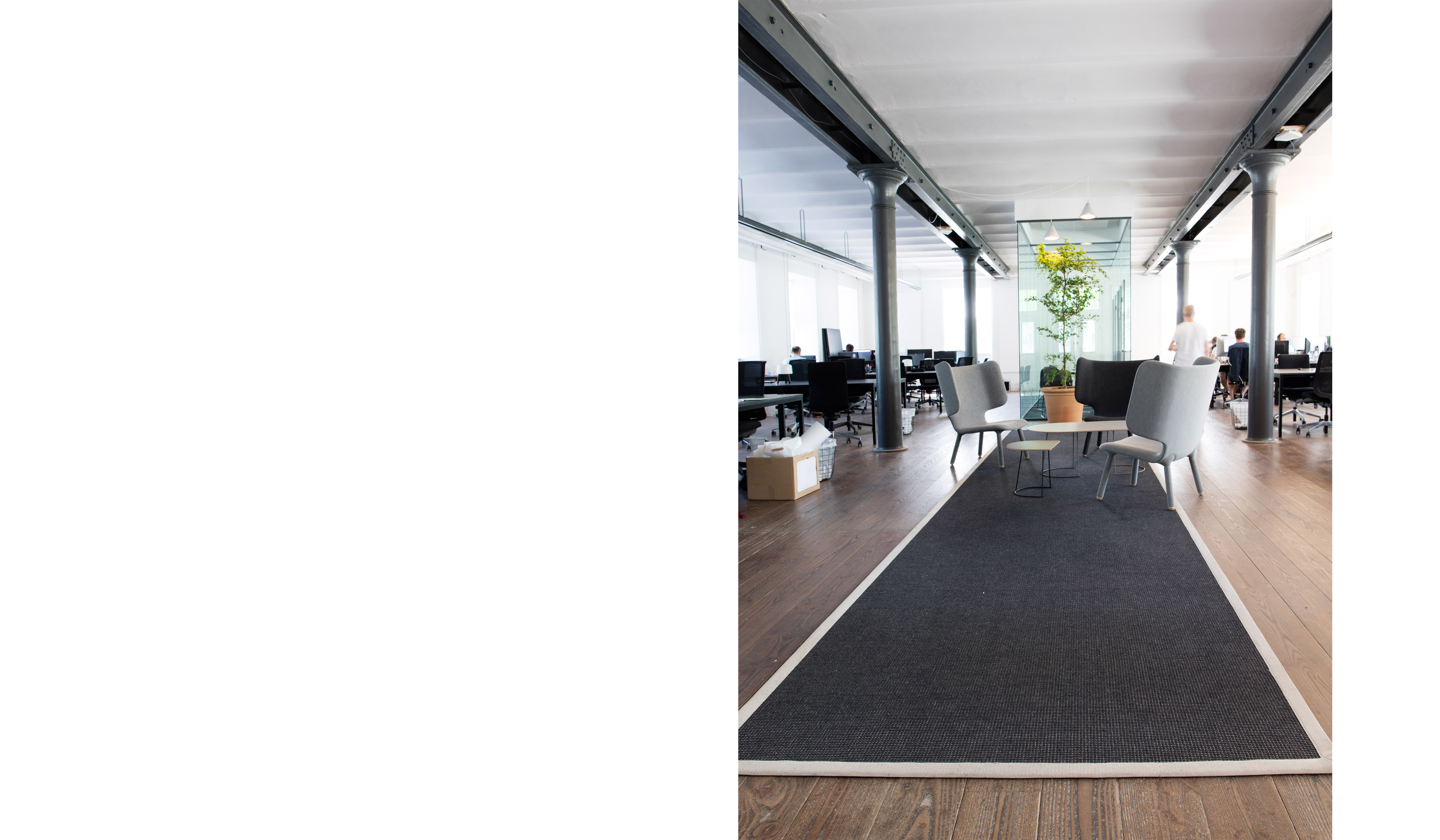 Rainmarks Loft-afpassede tæpper i sisal med kantebånd (2)