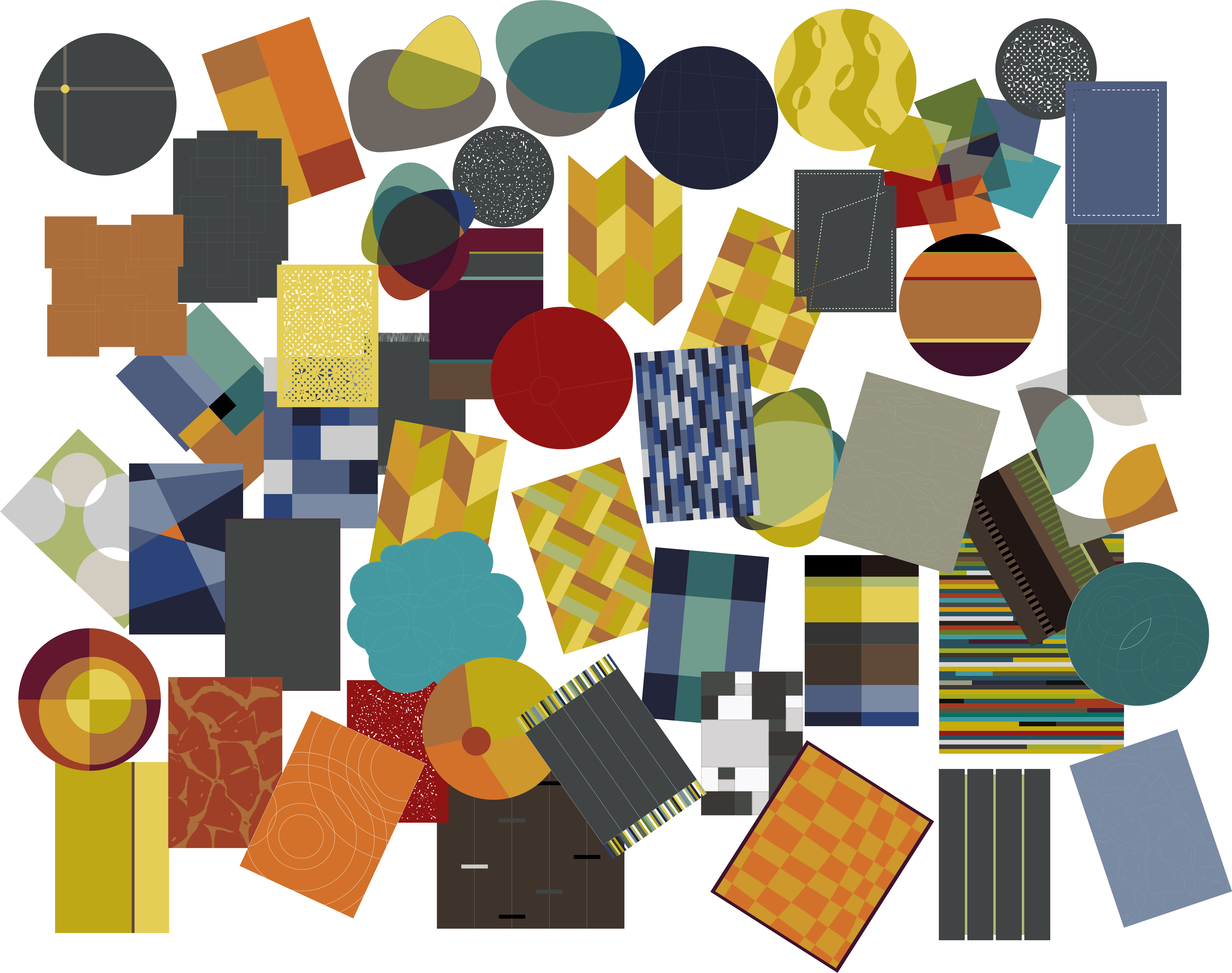 mange filttæpper mange farver