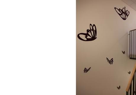 Ok plejehjem, udsmykning med sommerfugl i fraster filt