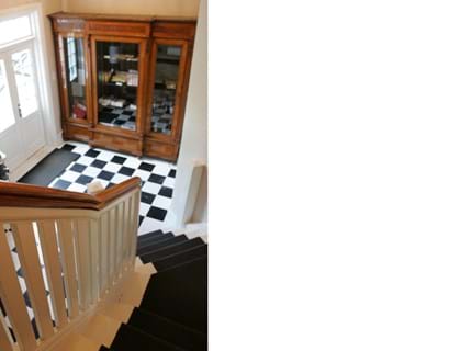 Niels Bugges hotel trappe ned-a, sisal løber