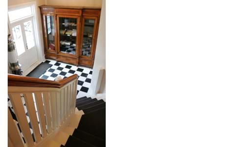 Niels Bugges hotel trappe ned-a, sisal løber