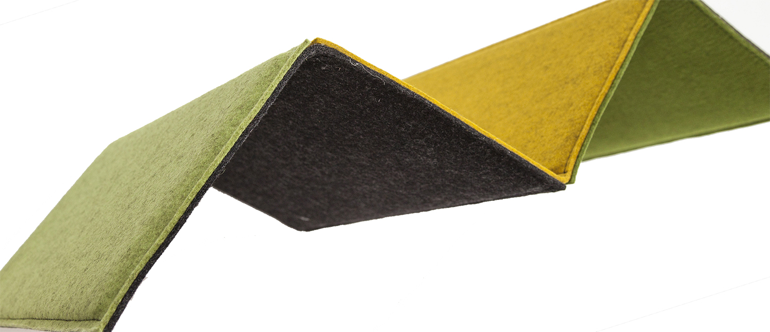 Filt bordskærm zigzag 80 cm