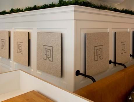 TwisterPlus akustikpanel med filt på Restaurant de Rozzario (2)