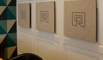 TwisterPlus akustikpanel med filt på Restaurant de Rozzario (4)