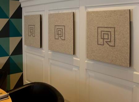 TwisterPlus akustikpanel med filt på Restaurant de Rozzario (4)