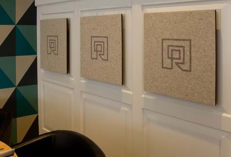 TwisterPlus akustikpanel med filt på Restaurant de Rozzario (4)