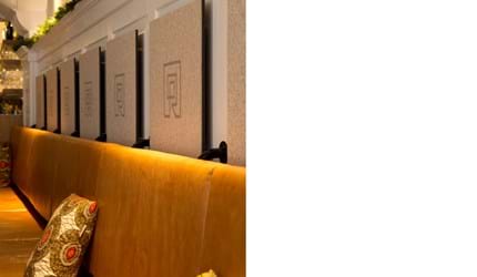 TwisterPlus akustikpanel med filt på Restaurant de Rozzario (5)