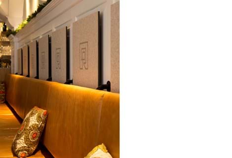 TwisterPlus akustikpanel med filt på Restaurant de Rozzario (5)