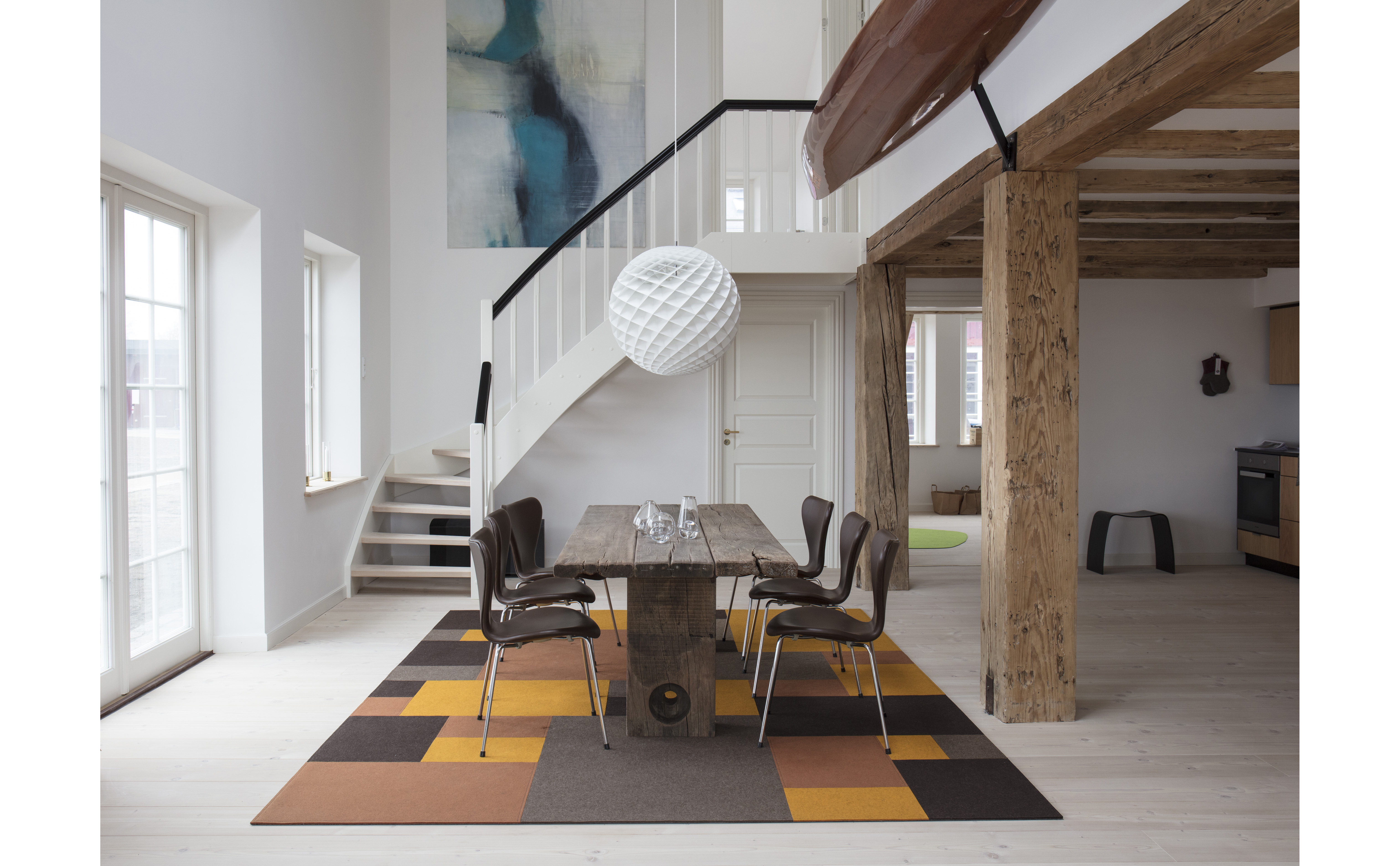 filt tæppe design Afloor orange brun filt