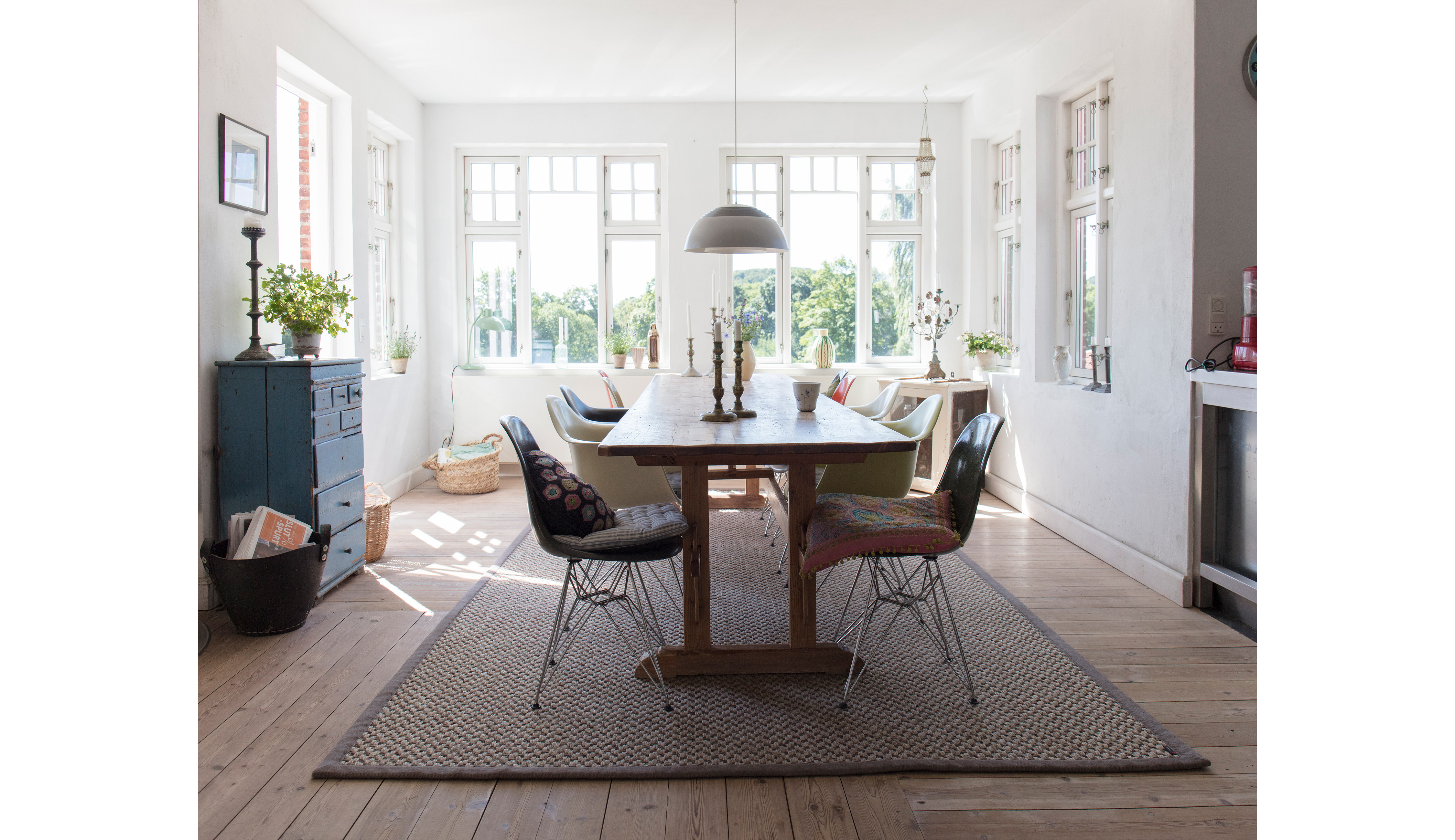 afpasset sisal tæppe Togo i stue