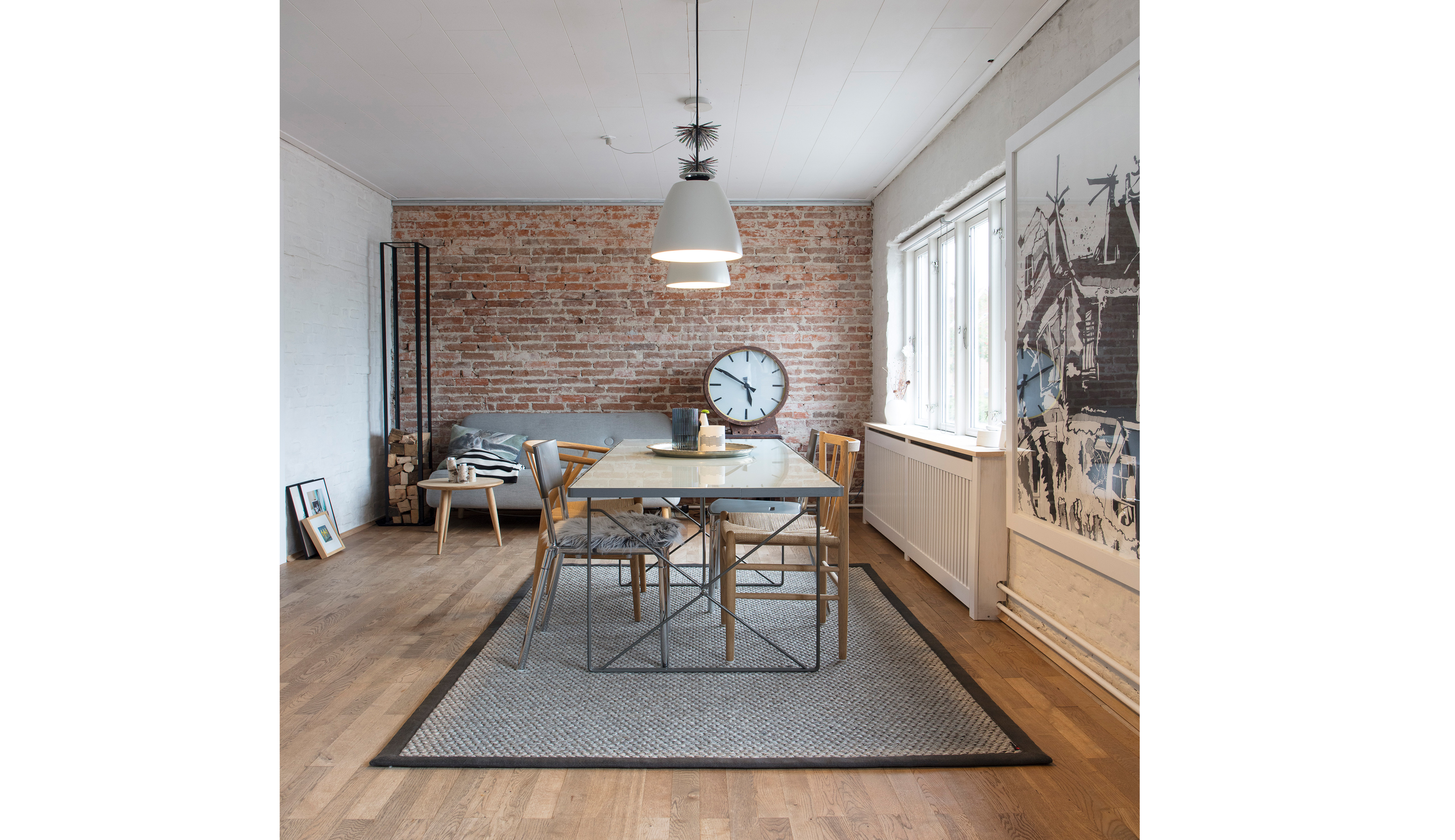 afpasset sisal tæppe Zambezi i stue