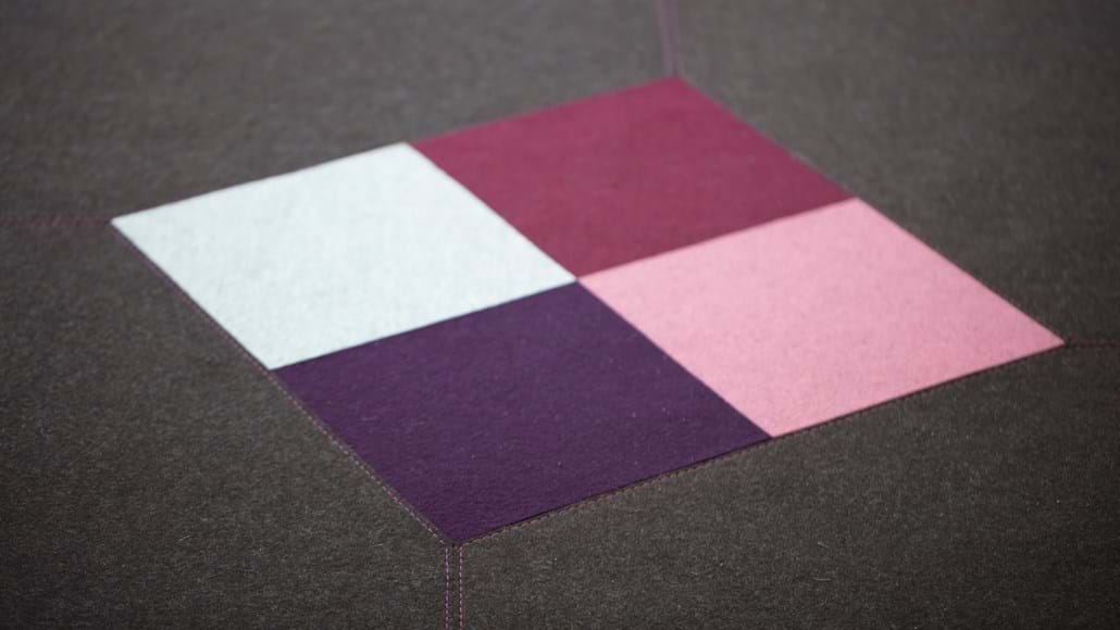 Filt tæppe, detalje, Cubic 1