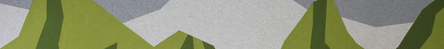 grøn uldfilt væg udsmykning