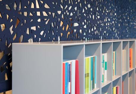 Økonomi og indenrigsministeriet, CoverSingle, fraster, filt, cover, rumafskærmning, roomdivider, akustik, uld filt, inspiration, design, indretning, afskærmning, filt på glas,