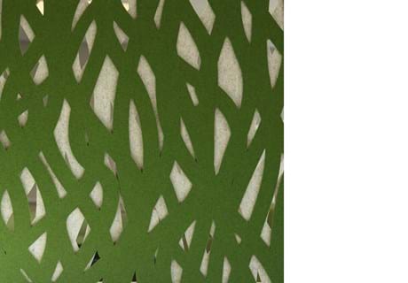 Rumafskærmning med grøn Fraster filt kontor