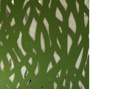 Rumafskærmning med grøn Fraster filt kontor