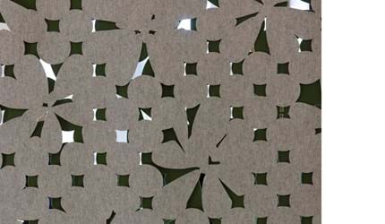 Rumafskærmning med grøn Fraster filt kontor