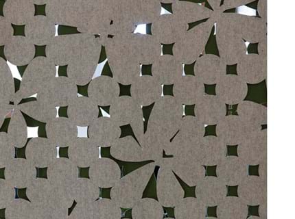 Rumafskærmning med grøn Fraster filt kontor