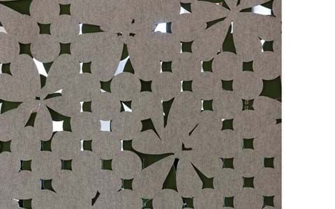 Rumafskærmning med grøn Fraster filt kontor