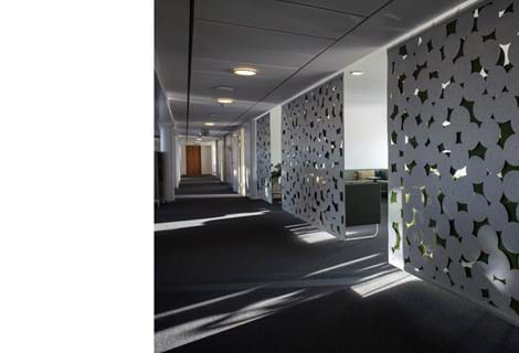 Rumafskærmning med grøn Fraster filt kontor