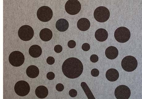 PinDot design tavle i filt på stress klinik (3)