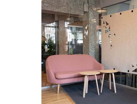 CoverSingle rumafskærmning i filt ophængt med wire