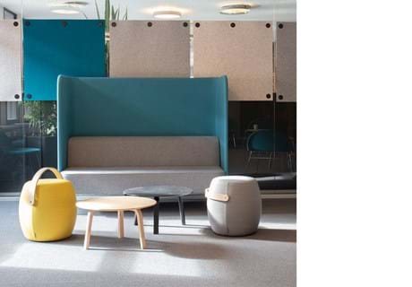 CoverSingle rumafskærmning i filt ophængt med wire (1)