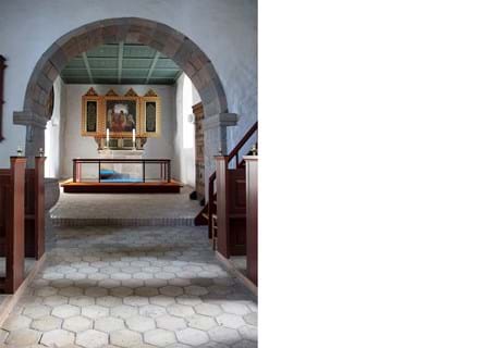 Kunstnerisk altertæppe i filt skallerup kirke (2)