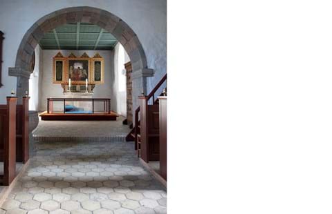 Kunstnerisk altertæppe i filt skallerup kirke (2)