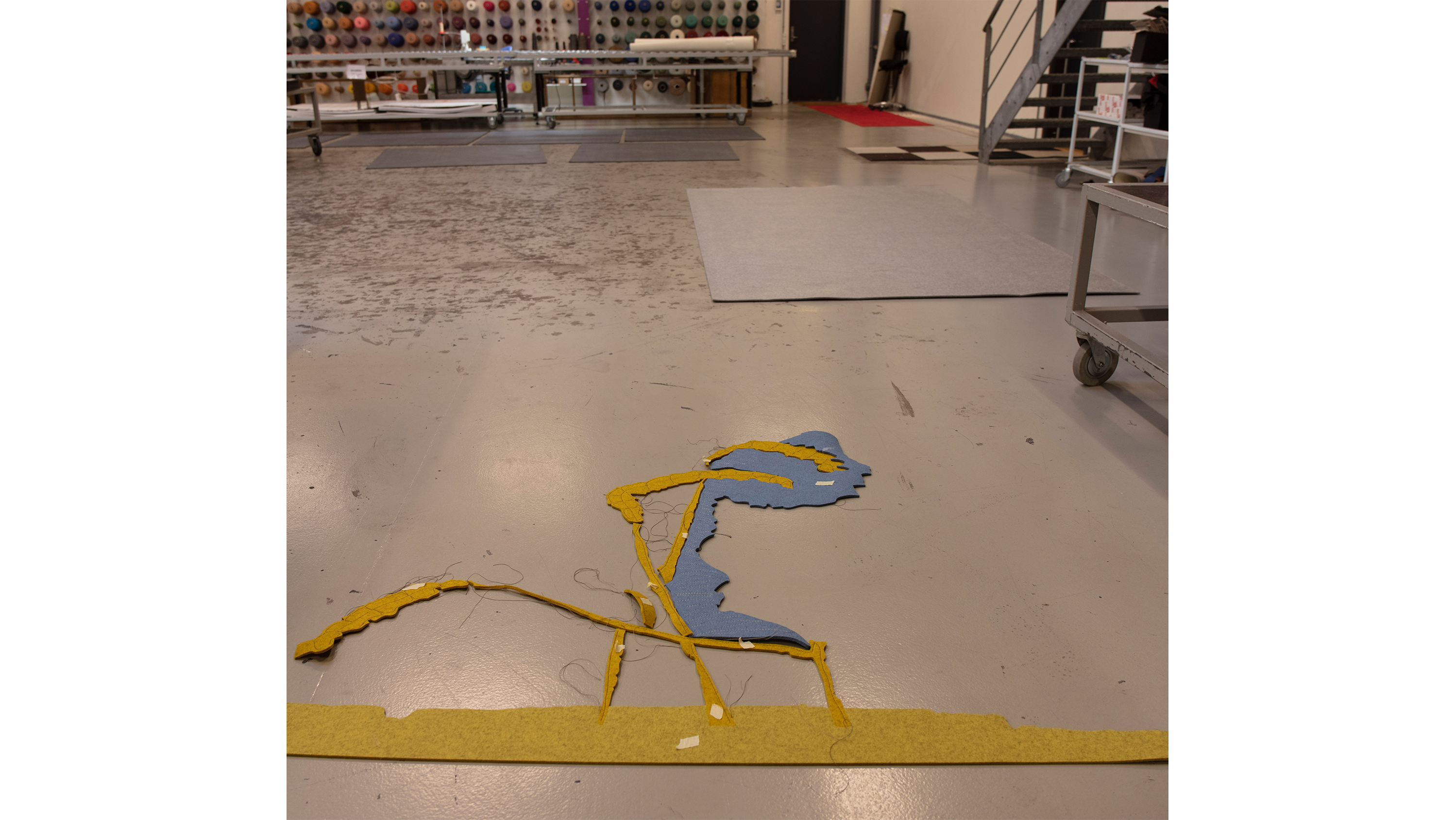 skallerup kirke altertæppe i filt produktion (3)