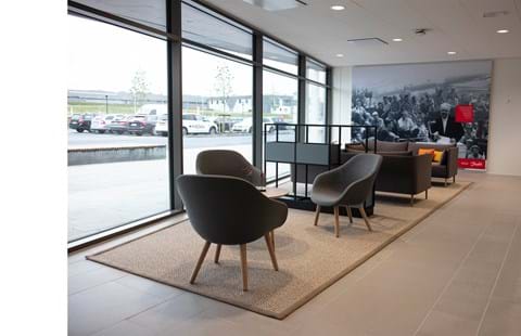 Afpasset sisal tæppe kvalitet Almadi i lounge