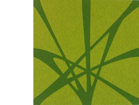 TwisterPlus akustikpanel i grøn filt på væg