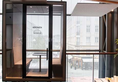 akustisk løsning, acoustic, decoration and acoustic, wool felt, baffles, vandret akustik løsning