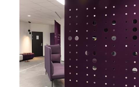 CoverSingle, rumdeler i filt, uldfilt, Roomdivider in felt,