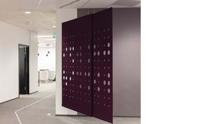 CoverSingle, rumdeler i filt, uldfilt, Roomdivider in felt,