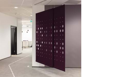 CoverSingle, rumdeler i filt, uldfilt, Roomdivider in felt,