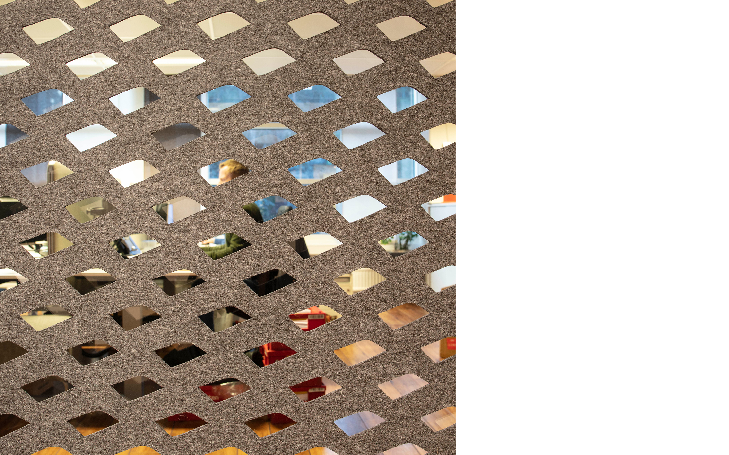 2, Covers rumafskærmning og akustikmoduler i filt