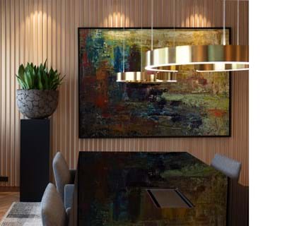 4- DanBolig, filt på væg.