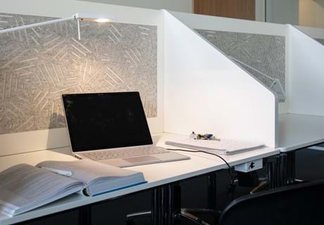 filt med udskæring som afskærmning