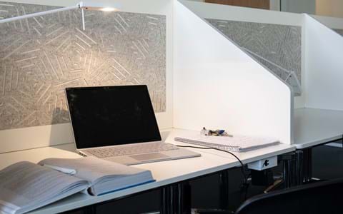 filt med udskæring som afskærmning