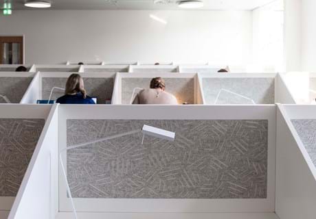 filt med udskæring som afskærmning