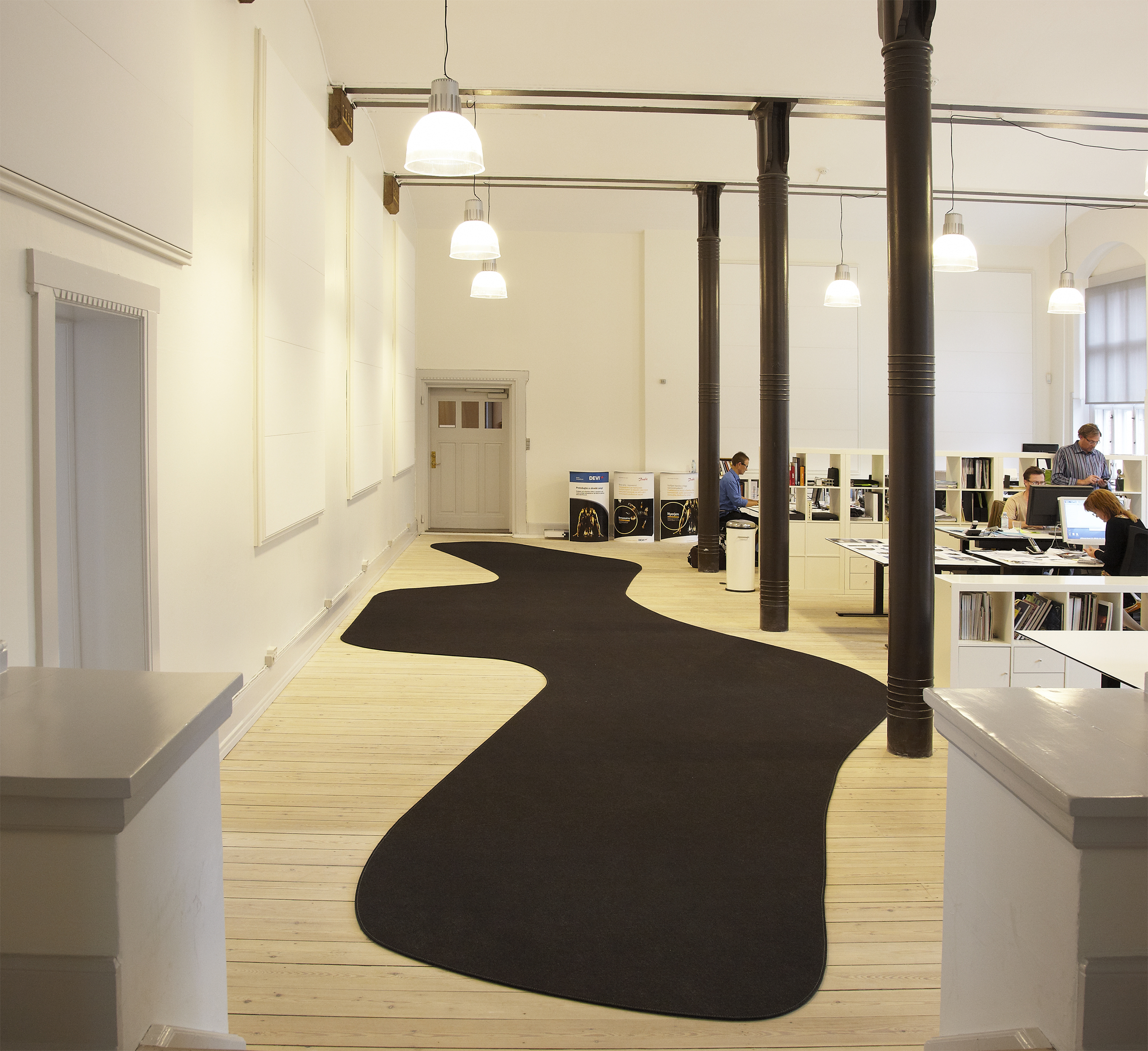 asymmetrisk filt løber på kontor, Toldboden Århus (2)